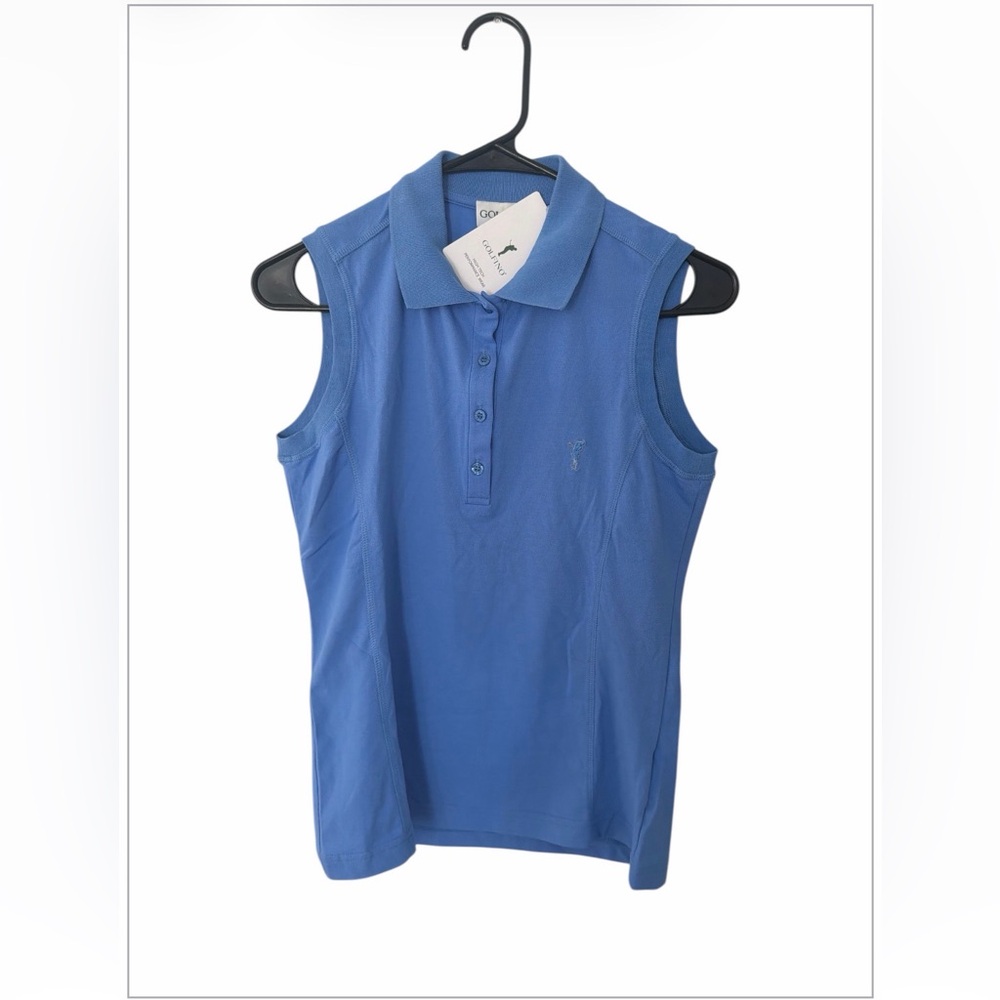 Golfino Women’s Sleeveless Golf Polo Blue Performance Top Size XS/S